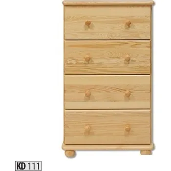 Ložnice Drewmax Komoda KD111 masiv (Barva dřeva: Ořech)