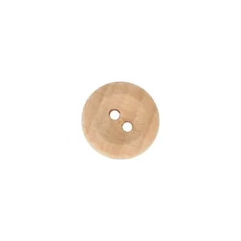 Knoflík Knoflík dřevěný vel. 24 - průměr 15,2 mm lakovaný - GH, barva Přírodní