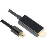Kabel GoGEN HDMI / mini DisplayPort, 2m, pozlacený - černý