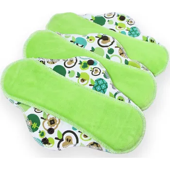 Menstruační vložka Petit Lulu s.r.o. Jablka (zelená) - látková vložka ULTRA (CLASSIC) - Látková vložka ULTRA 3 ks