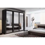 Casarredo Šatní skříň 02 ARTI 250 černá zrcadlo