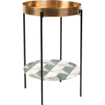 Toaletní stolek Kulatý odkládací stolek Bold Monkey Another Marble 37 cm