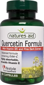 Natures Aid Kvercetin a Vitamin C 90 cps.