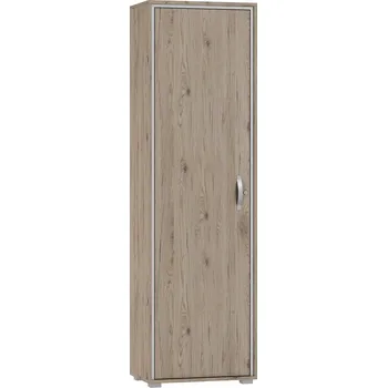 Šatní skříň Skříň jednodvéřová dub bordó/arktická bílá OFFI DR8