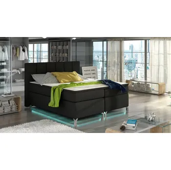 Ložnice EltapMeble Postel Basilio Boxspring 160x200 cm s barevným LED podsvícením - Sawana 14 (barva potahu)