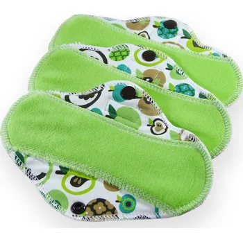 Menstruační vložka Petit Lulu s.r.o. Jablka (zelená) - látková vložka SLIP (CLASSIC) - Látková vložka SLIP 3 ks