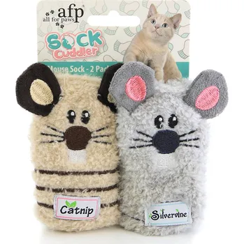 Hračka pro kočku AFP Ponožky Myšky, multicolor, 10 cm