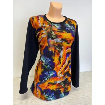 Dámský svetr Pulovr DIANA, Barva Celopotištěná, Velikost XXL 48, Materiál 85%bavlna 10% polyester 5% lykra