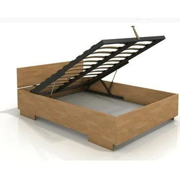 Postel Visby Postel s úložným prostorem Bergman High BC 120x200 cm, buk masiv (Barva dřeva: Palisandr, Volba roštu: Lamelový rošt)