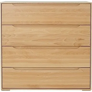 Drewmax Komoda KD424 masiv buk (Barva dřeva: Buk bělený)