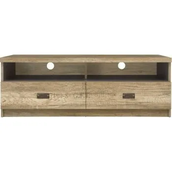 Televizní stolek Brwcz MALCOLM RTV2S dub canyon monument s potiskem 3D/šedý wolfram ***