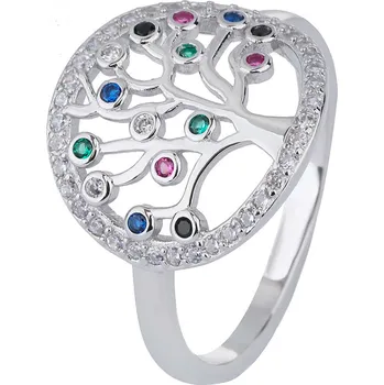 Prsten Bealio BEALIO Stříbrný prsten STROM ŽIVOTA barevný Velikost prstenu: 57 03-10590-0679