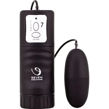 Vibrační vajíčko Seven Creations Ultra Seven Bullet černé - s kupónem KUP15 cena 293 Kč + extra diskrétní expedice