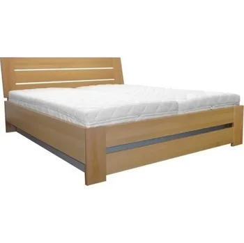 Drewmax Dřevěná postel 140x200 buk LK192 BOX (Barva dřeva: Rustikal)