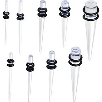 Piercing Šperky4U Akrylátový roztahovák do ucha průhledný - EP1009-10