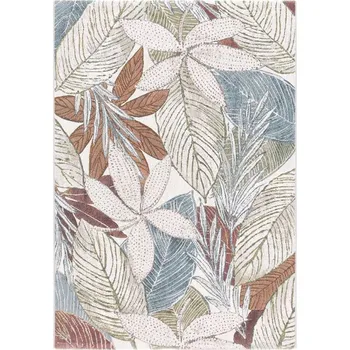 Koberec Moderní kusový koberec Ragolle Argentum 63727 5240 Listy rostlin krémový vícebarevný Rozměr: 240x300 cm