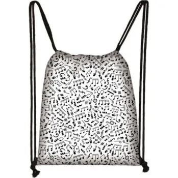 Sportovní vak na záda s potiskem drobné noty