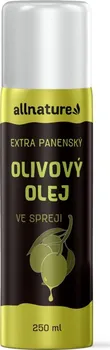 Rostlinný olej Allnature Extra panenský olivový olej ve spreji 250 ml