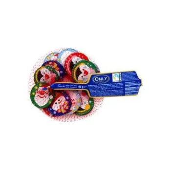Čokoláda ONLY Vánoční mince z mléčné čokolády v síťce 85g