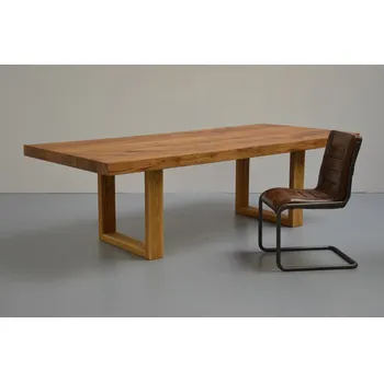 Jídelní stůl HAHNHOLZ Masivní jídelní stůl z dubového masivu + rám z masivu Objednat v délce: 140 cm, šířka: 80 cm, výška: 80 cm