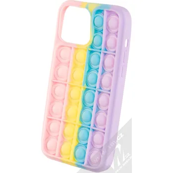 Pouzdro na mobilní telefon 1Mcz Pop It antistresový ochranný kryt pro Apple iPhone 13 Pro Max duhová (rainbow)