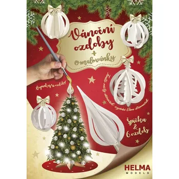 omalovánky Helma Models Vánoční ozdoby + omalovánky: Špička a 6 ozdob