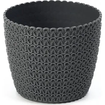 Květináč Plastový květináč Magnolia Jersey 360 mm, antracit