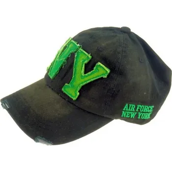 Kšiltovka ANG-E kšiltovka s nápisem NY - černo zelená Ang-e F28044G