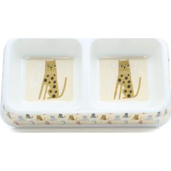 Miska pro psa Vsepropejska Hanet dvojitá plastová miska pro psa a kočku Barva: Béžová