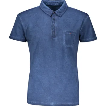 Pánské tričko Pánské triko s límečkem fashion JAMES NICHOLSON JN988 DENIM S