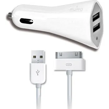 Akční nabídky PURO 2x USB Autonabíječka port s kabelem