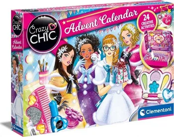 dětské šminky a malovátka Clementoni Crazy Chic Adventní kalendář