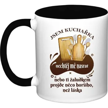 Hrnek malý barevný s potiskem Jsem kuchařka