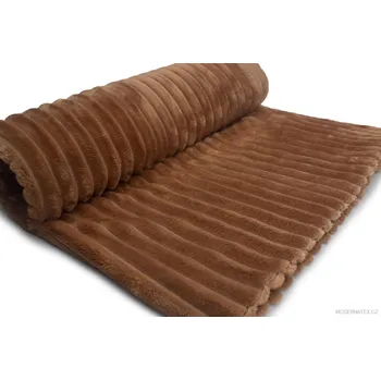 Dekoráční látka Mínky Proužky, barva Toffi