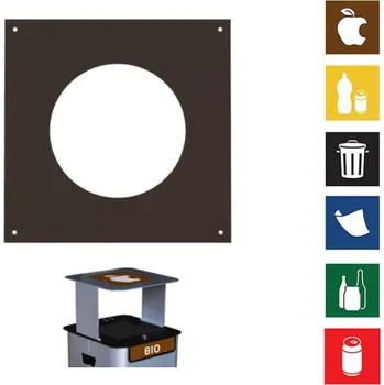 Odpadkový koš Vymezovač druhu odpadu do koše Modular - hnědý (bio)