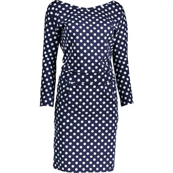 Dámské šaty Dámské šaty NUMOCO CRISTINA A189-9 MODRÁ/BÍLÁ XL