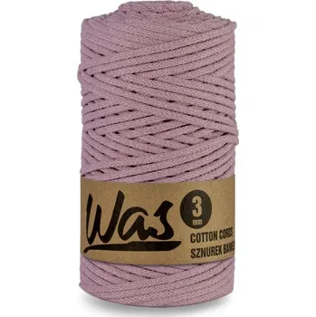 Nit Bavlněná šňůra 3mm, 100m,STÁRO RŮŽOVÁ
