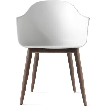Jídelní židle Harbour Dining Chair, dřevěná podnož tmavě mořený dub bílá