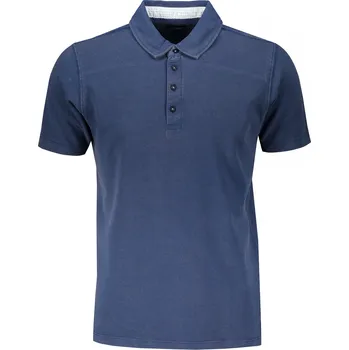 Pánské tričko Pánské triko s límečkem fashion JAMES NICHOLSON JN712 NAVY/WHITE LIGHT BLUE M