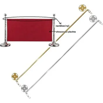 Tyč na sprchový závěs PGX 2201 005 Plachta a tyč na ohrazení zahrádky ohrazovací tyč