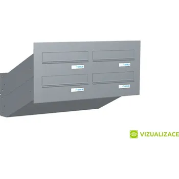 Poštovní schránka Poštovní schránka D-041 - pro zazdění s čelní deskou - lakovaná - RAL 8019 MAT. - ŠEDO - HNĚDÁ