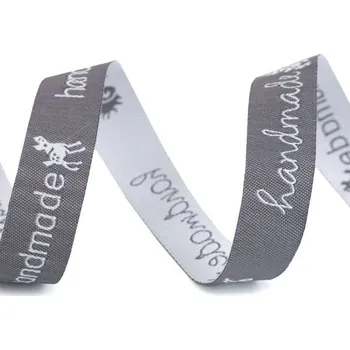 Cedulka handmade, vzorovka 16mm, šedo-bílá