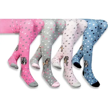 CNB_BERLIN Punčocháčky punčocháče punčošky růžové s koníkem velikost oblečení - děti: 122/128