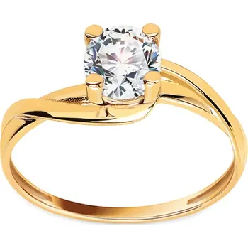 Prsten Zlatý zásnubní prsten se zirkonem Shania IZ13005 + dárkové balení LUXUS zdarma