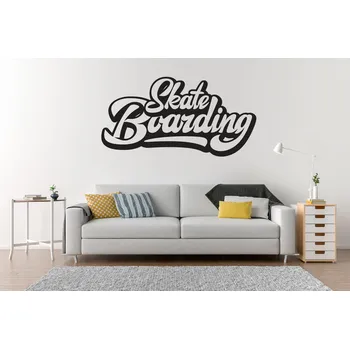 Samolepící dekorace Lepy.cz Samolepka na zeď Skateboarding Velikost (šířka x výška): 40x20cm, Barevná varianta: Karafiátová růžová