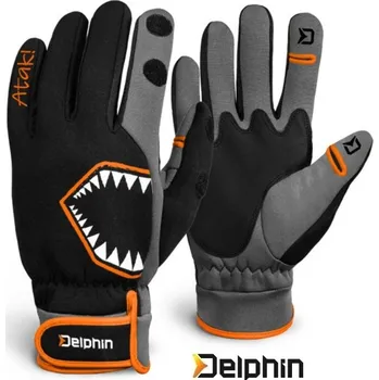 Rybářské oblečení Neoprenové rukavice Delphin Atak! Free velikost: XL