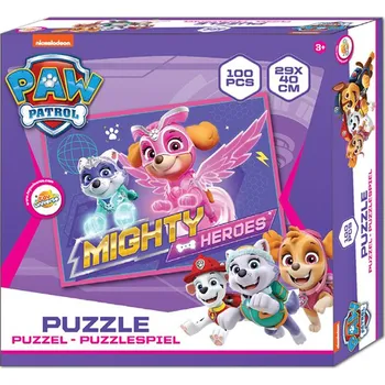 Puzzle Puzzle Tlapková patrola Mighty Heroes - 100 dílků