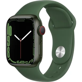 Chytré hodinky Apple Watch Series 7 41 mm Cellular, zelený hliník s jetelově zeleným sportovním řemínkem