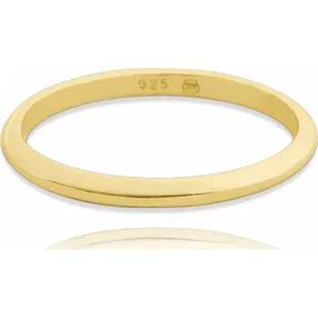 Prsten Pozlacený minimalistický stříbrný prsten