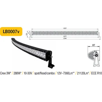 Přídavný světlomet LED rampa 1344mm ECE R10 288W 9-32V OBLOUK